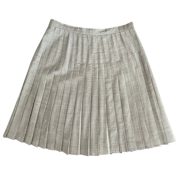 Brooks Brothers women's accordion pleated light gray wool skirt size 14 - Picture 1 of 6